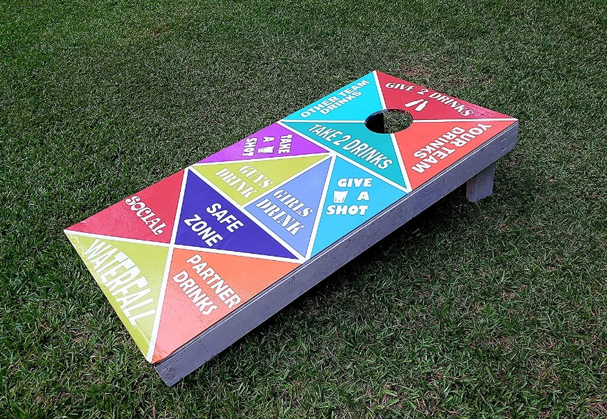 cornhole drinking board